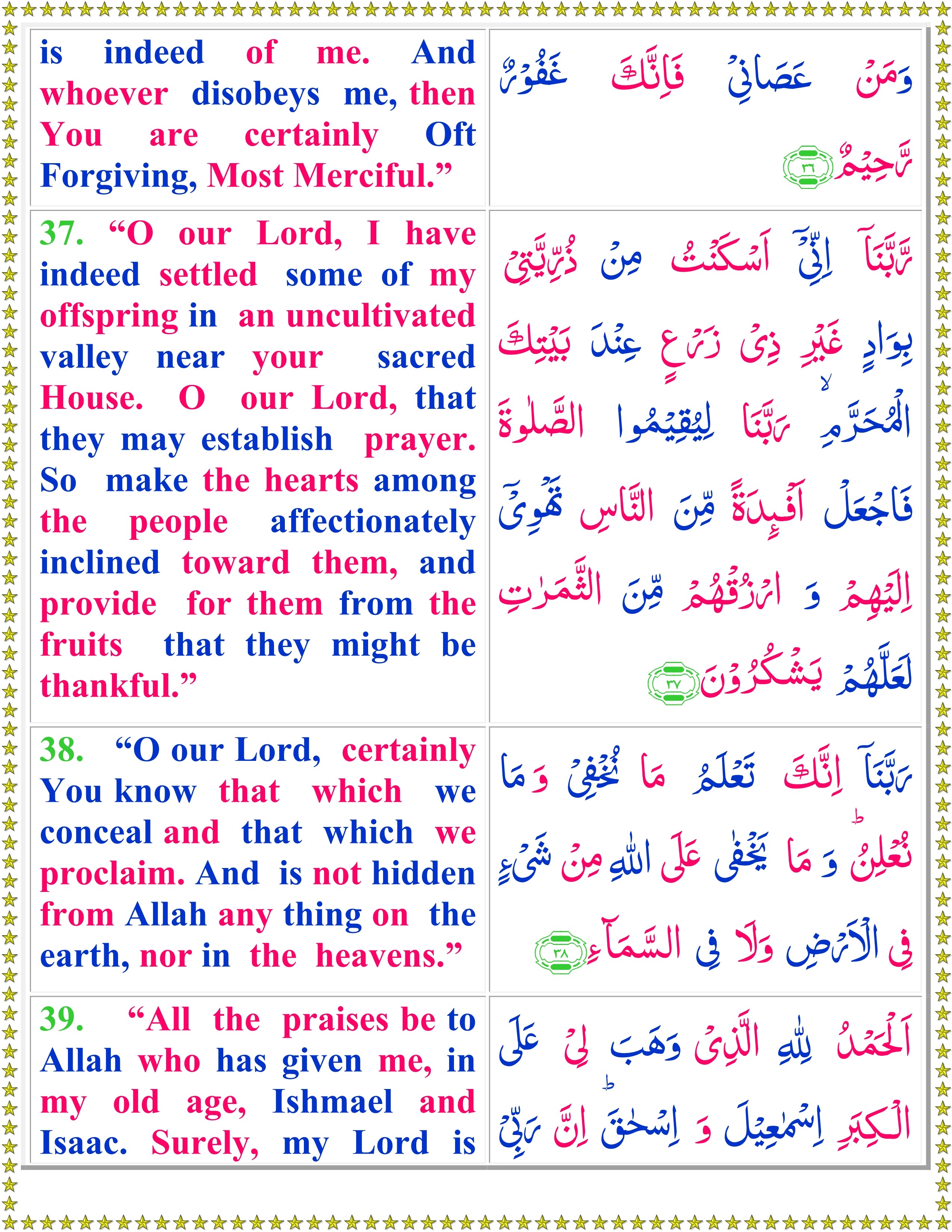 Surah Ibrahim English Page 2 Of 2 Quran O Sunnat