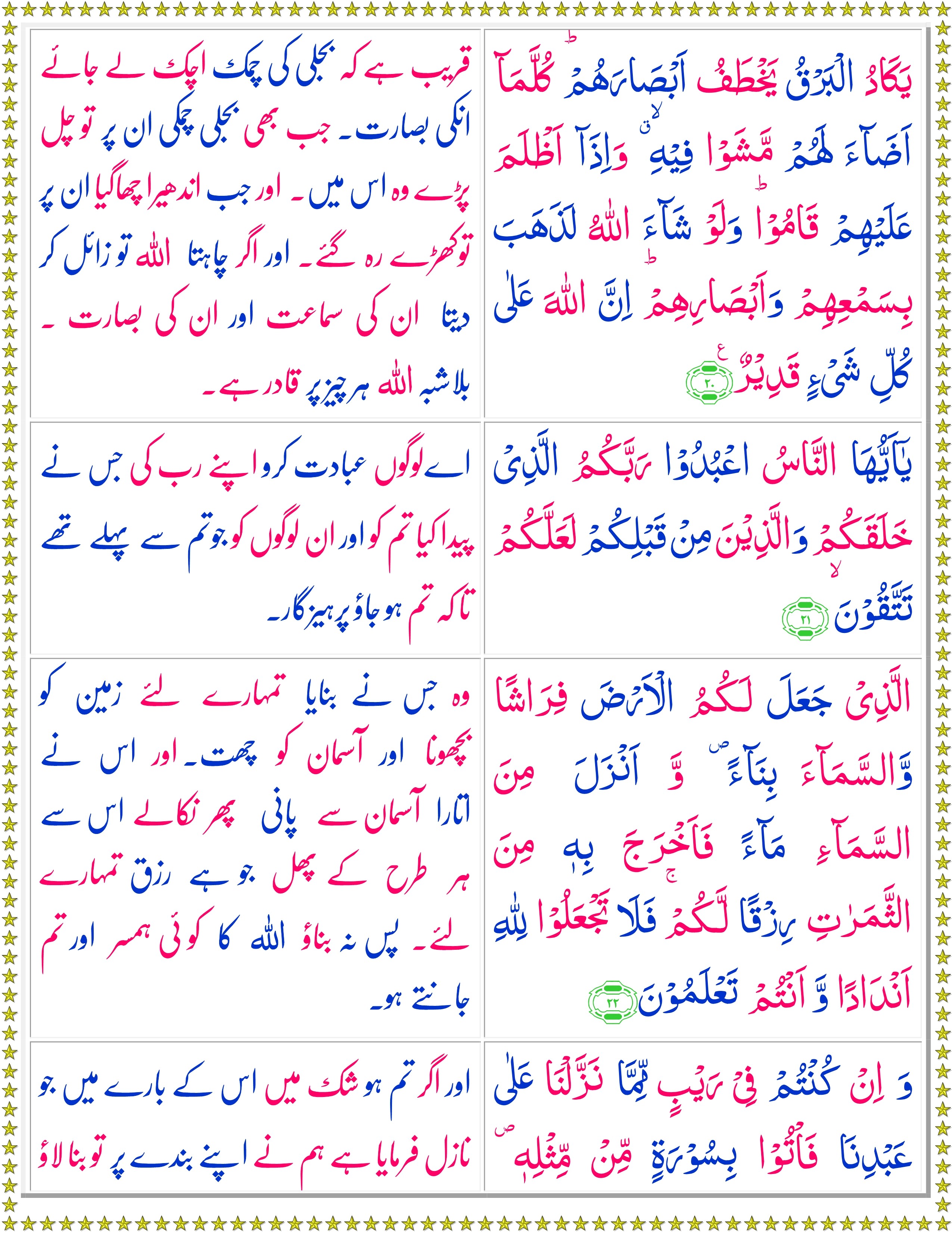 Surah Al Baqarah Ayat Tarjuma In Urdu Surah Baqarah With Urdu