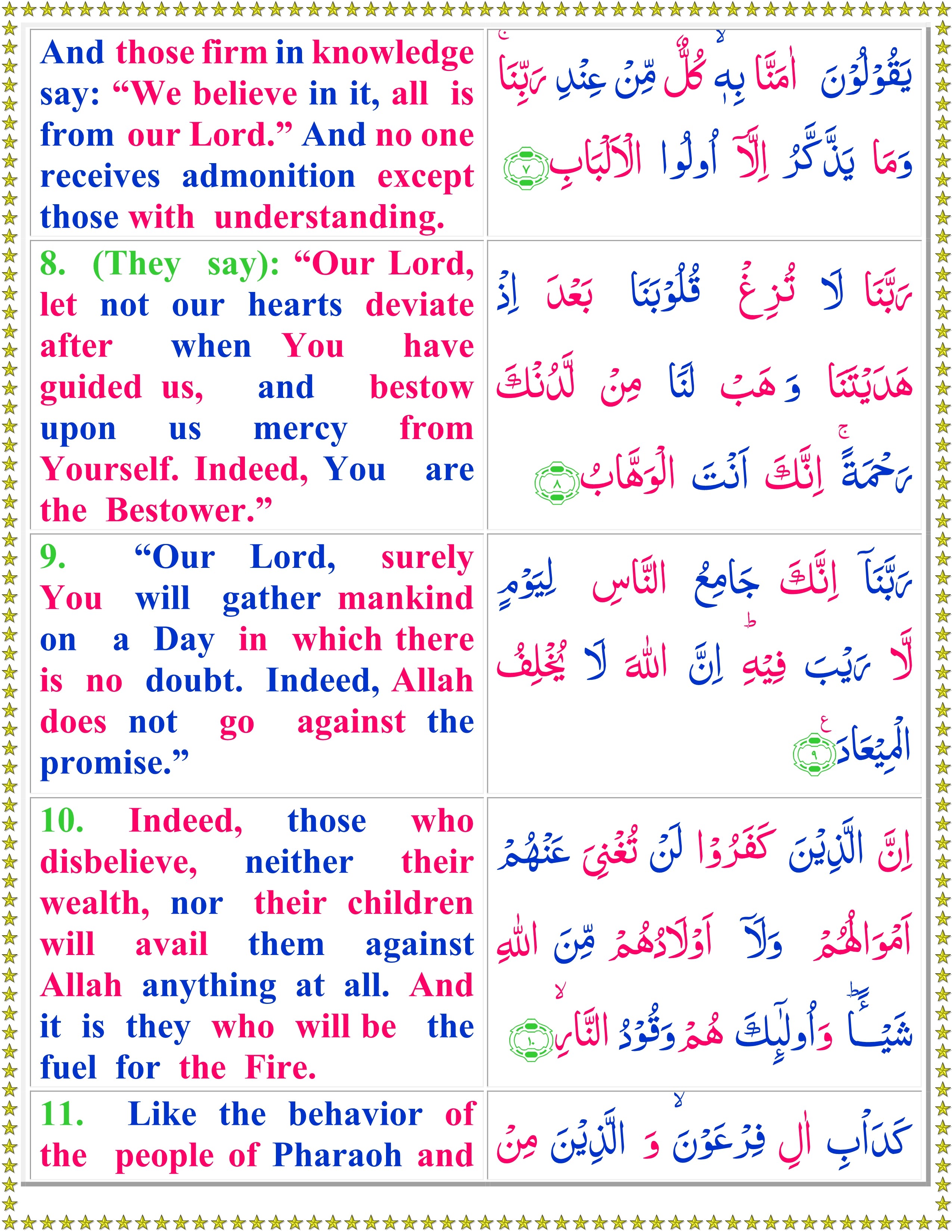 Read Surah Al Imran With English Translation - Quran o Sunnat