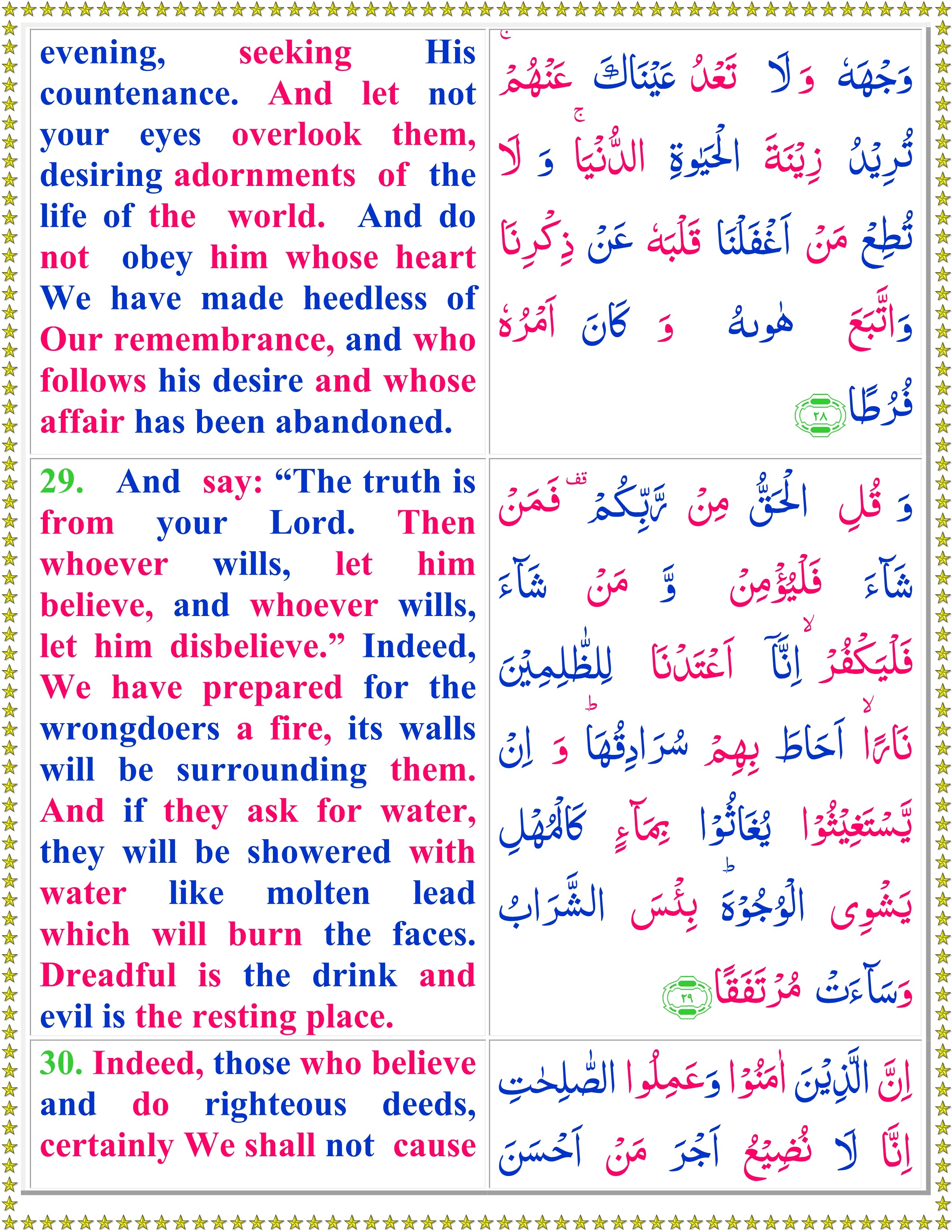 Read Surah Al Kahf With English Translation Quran o Sunnat