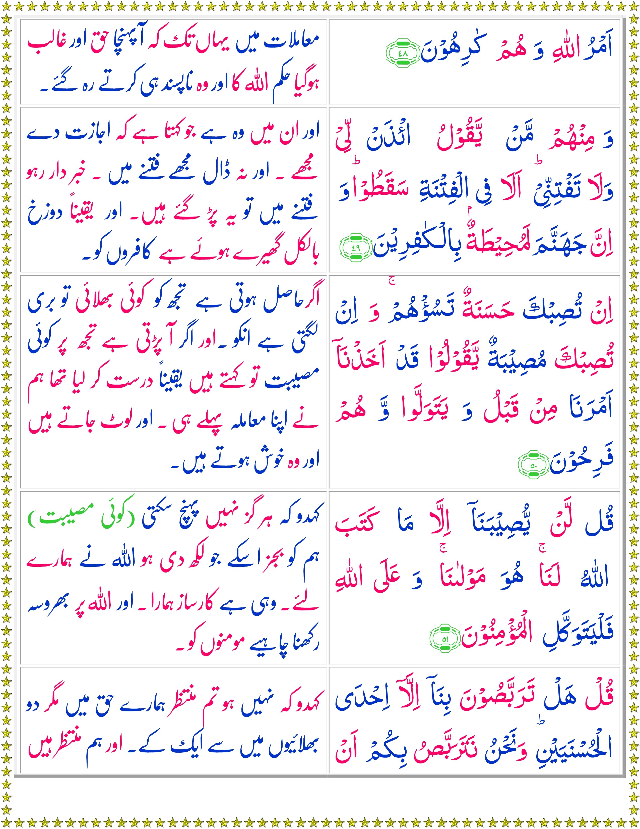 Surah At Taubah Urdu Page 2 Of 4 Quran O Sunnat