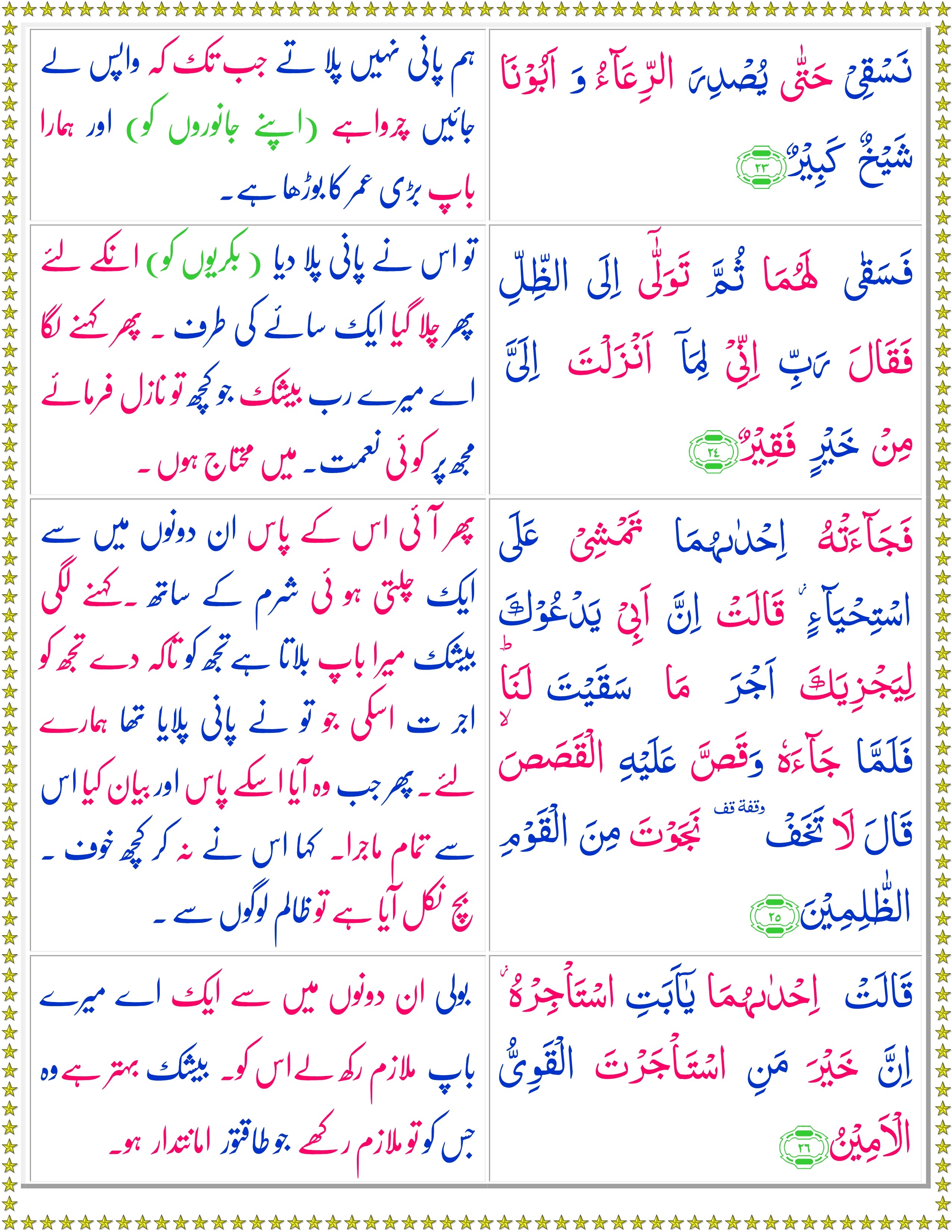 Surah Al Qasas Urdu Quran O Sunnat
