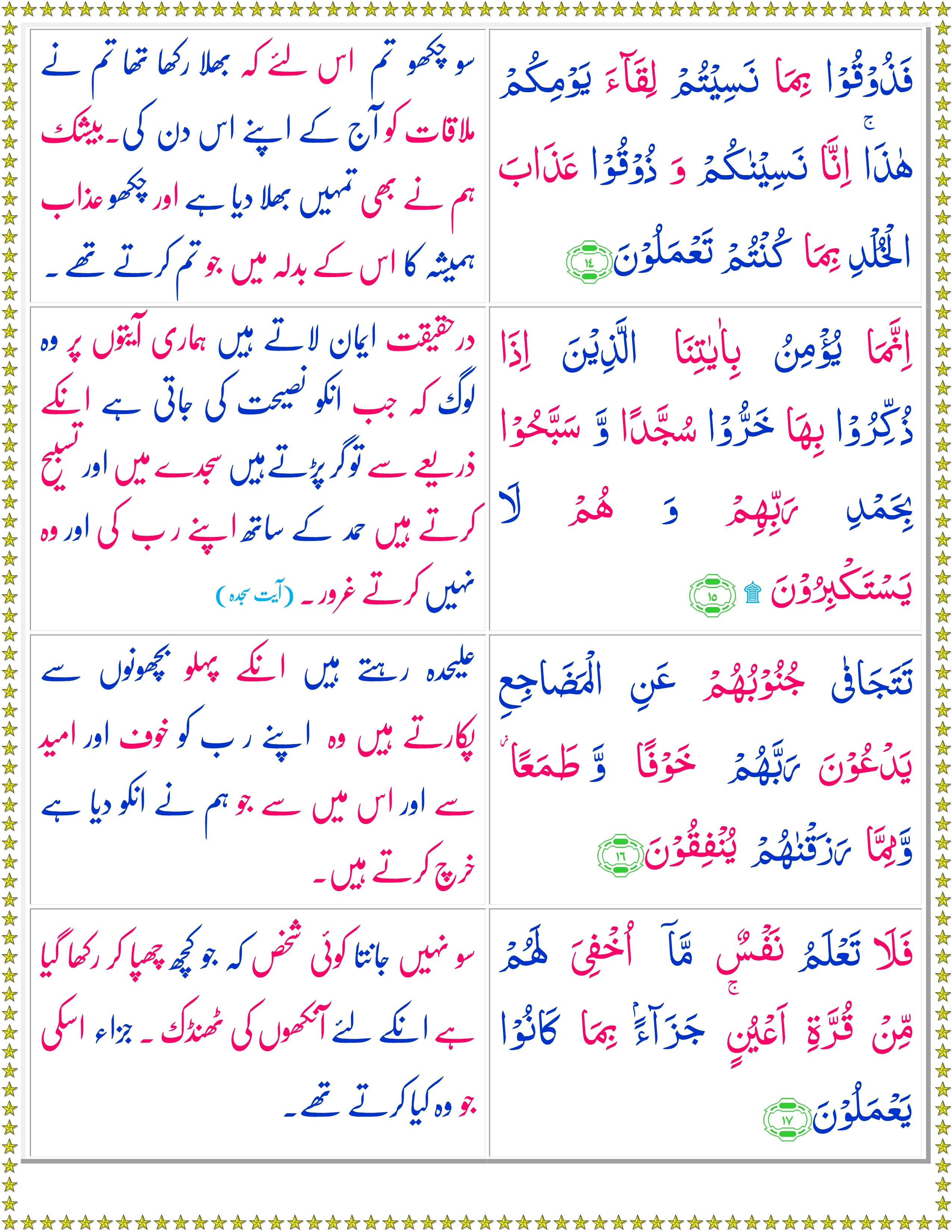 surah sajdah urdu translation surah sajdah urdu translation