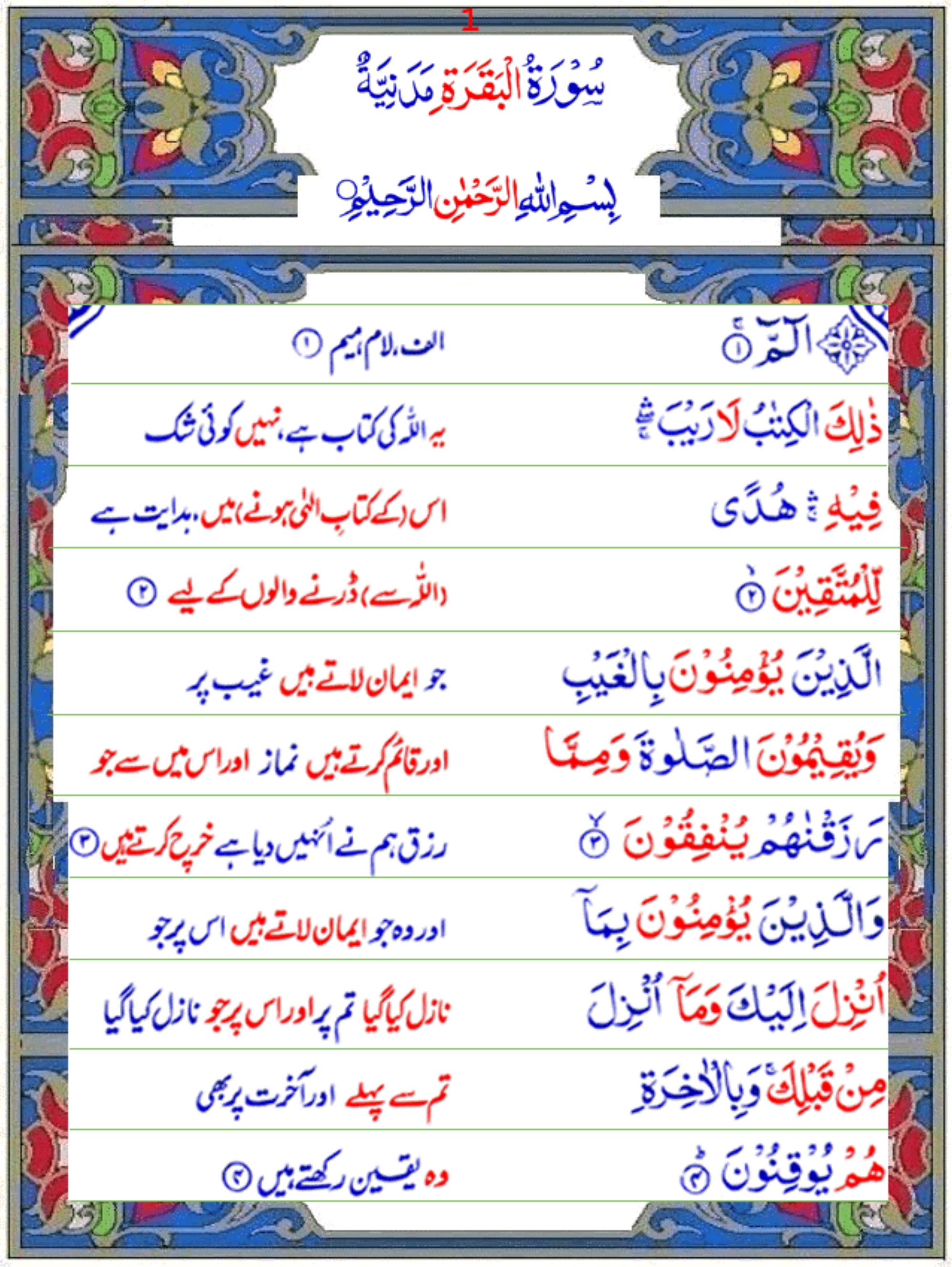 Surah Al Baqarah Urdu1 Page 4 Of 17 Quran O Sunnat