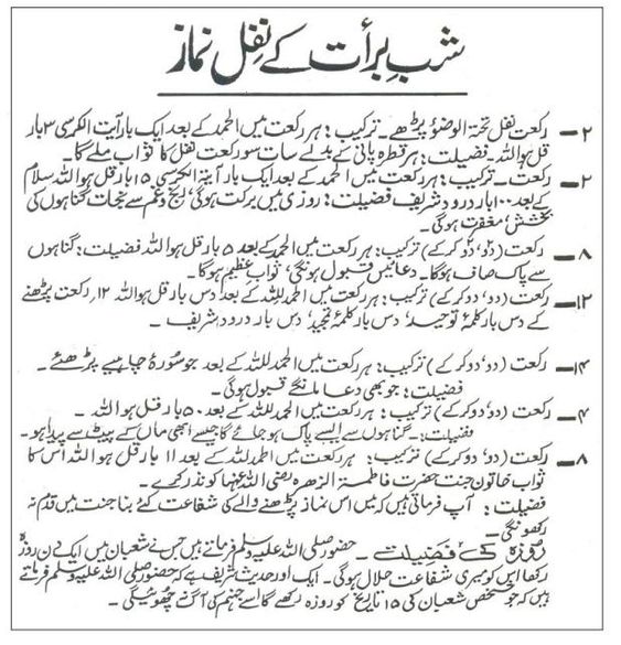 History of Shab e Barat , Nawafil, Prayer, Namaz, Niyyat & Fazilat.