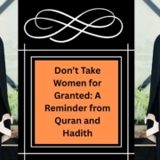 don’t take women for granted